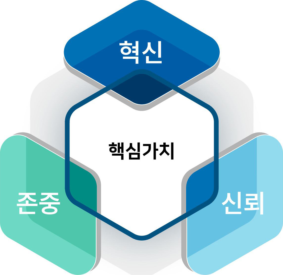 핵심가치: 혁신, 신뢰, 존중